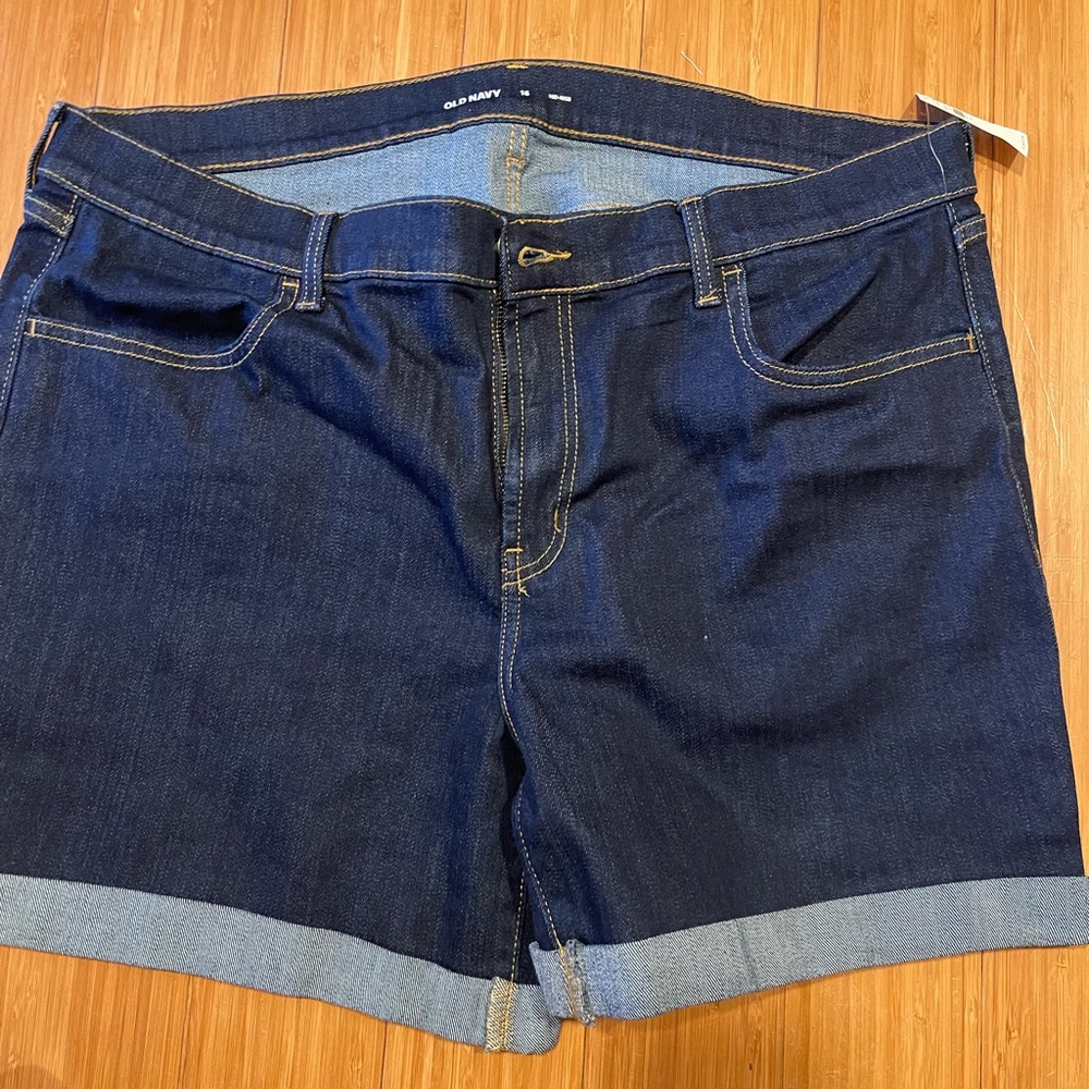 Old Navy Women's Dark Blue Denim Shorts